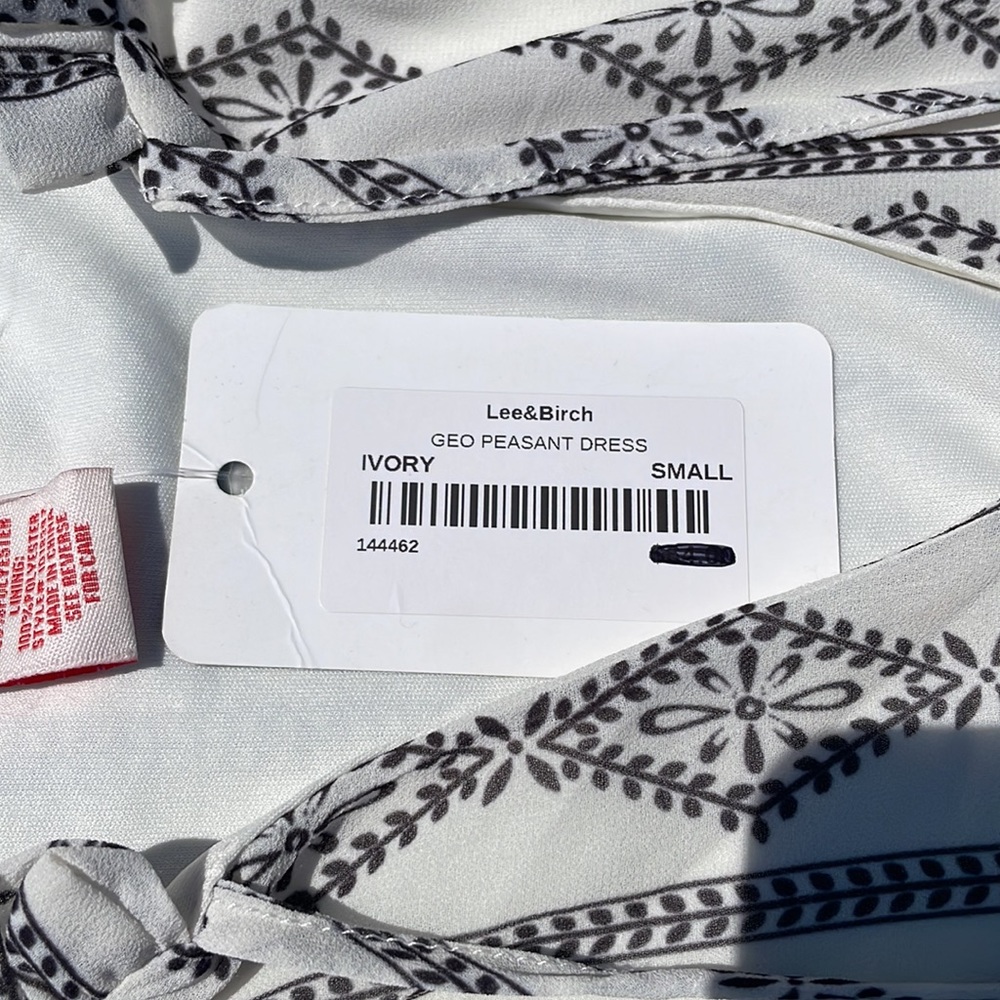 NWT FLYING TOMATO geo peasant dress S Ivory - Picture 6 of 12